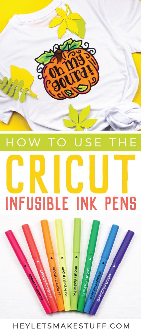 Projects made with Cricut Infusible Ink pens and markers are designed to last! Use them to create t-shirts, bodysuits, coasters, and more. Here's how to use the Infusible Ink pens and markers and get the best results! Cricut Infusible Ink Pens, Infusible Ink Pens, Pen Projects, Pens And Markers, Sublimation Crafts, Cricut Help, How To Use Cricut, Cricut Expression, Cricut Projects Beginner