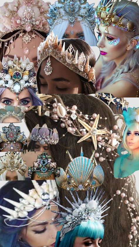 #mermaid #crown Mermaid Crown Aesthetic, Seashell Diy, Sea Shells Diy, Crown Aesthetic, Mermaid Stuff, Mermaid Crown, Barbie Accessories, Starfish, Connect With People