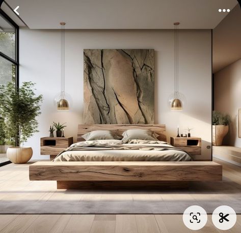 Mountain Modern Home Interiors Bedroom, Rustic Elegant Bedroom, Bali Bedroom Inspiration, Organic Bedroom Decor, Modern Tropical Bedroom, Bedroom Tropical, Bali Bedroom, Modern Organic Bedroom, Organic Modern Bedroom