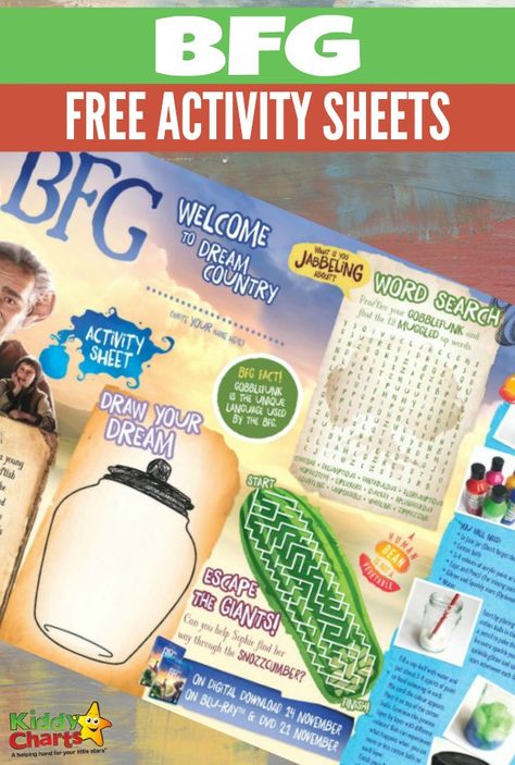 BFG activity sheet for kids Bfg Reading Activities, Mad Libs For Kids Printables Free, The Bfg Book Study, Bfg Party, Bfg Book, Bfg Activities, Mad Libs For Kids, Bfg Comprehension Questions, Disney Planning Binder