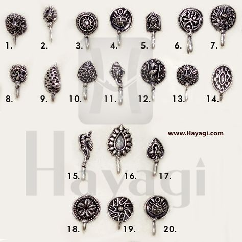 Mersmerizing Nose Pins..@ Honest Prices Oxidised Silver @ 25/- & Dual Tone @ 35/- Only To order, WhatsApp on 7722081376 Sheetal Silver Nose Pin Indian, Silver Jewellery Indian Oxidised Nose Ring, Nose Pin Silver, Oxidised Nose Pin, Maharaj Painting, Nose Ring Online, Nose Pin Indian, Skull Jewelry Women, Nath Nose Ring