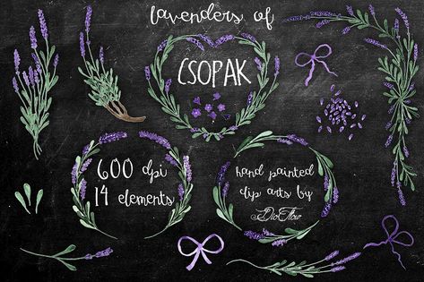 Csopak Lavender Watercolor Clipart #dpi#arts#price#included Wedding Invitation Illustration, Lavender Clipart, Invitation Illustration, Lavender Wedding Invitations, Lavender Watercolor, Wreath Clip Art, Provence Wedding, Provence Style, Lovely Lavender