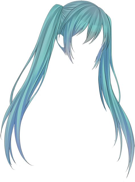 12capelliacolori Very Long Hair Drawing, Hatsune Miku Hairstyles, Hatsune Miku Hair, Miku Hair, Best Anime List, Anime Png, Chibi Hair, Pelo Anime, Manga Hair