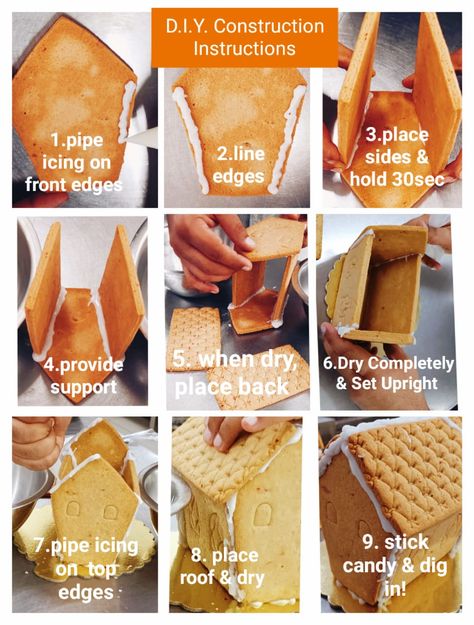 Gingerbread House Hacks, Gingerbread House Tips, Homemade Gingerbread House, Cool Gingerbread Houses, Gingerbread House Recipe, Gingerbread Ideas, Homemade Gingerbread, Gingerbread House Designs, Gingerbread Party