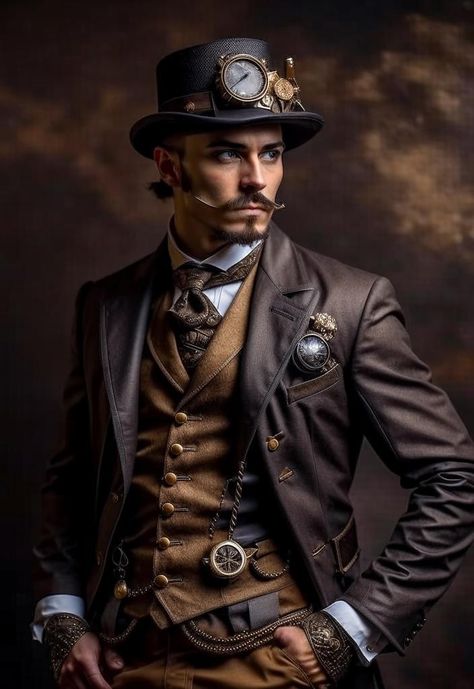 1920s Fashion Male, Steampunk Outfit Men, Punk Clothes Men, Steampunk Costume Male, Men Date Night Outfit, Steampunk Mens Fashion, Steampunk Outfits, Male Steampunk, Steampunk Costumes