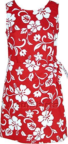 RJC Women's Classic Hibiscus Hawaiian Mock Wrap Sarong Dress Red XL Made by #RJC Color #Red. Fulfilled by Amazon - Fast shipping for Prime members. 100% Cotton .  Made in Hawaii USA. Faux sarong wrap .  above the knee length .  A line .  short tank style .  zipper back. This sarong dress runs small for some people - Please use our SIZING INFO below. Matching outfit for the family Prom Dresses Short White, Hibiscus Clothing, Sarong Tying, Hibiscus Shirt, Short White Dresses, Hawaiian Print Dress, Halter Dresses, Hawaiian Dresses, Sarong Dress