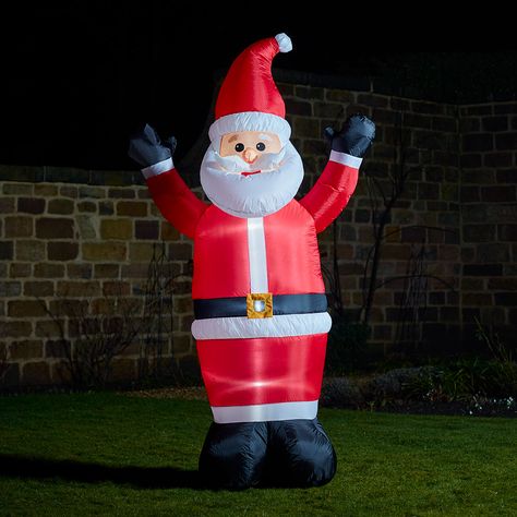 Yard Lights to Create the Ultimate Winter Wonderland - ELMUMS Outdoor Santa, Inflatable Christmas Decorations Outdoor, Inflatable Santa, Christmas Inflatables, Led Christmas Lights, The Perfect Christmas, Indoor Christmas Decorations, Led Outdoor Lighting, Outdoor Decorations