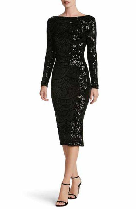 Fancy Short Dresses, Christmas Dress Women, Dark Dress, Sequin Midi Dress, Wedding Attire Guest, Backless Prom Dresses, Dress Images, Dress The Population, Dress Cuts