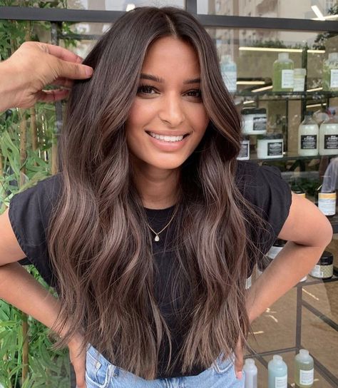 Long Prom Hair, Dark Brown Hair Balayage, Light Brunette Hair, Brown Hair Inspiration, Black Hair Balayage, Dark Brunette Hair, Brown Hair Looks, Brown Hair Inspo, Brunette Hair With Highlights