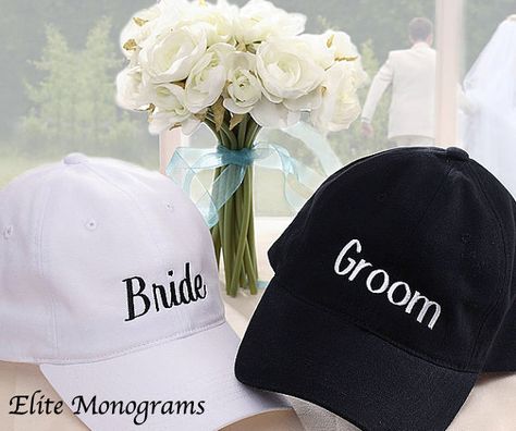 Hey, I found this really awesome Etsy listing at http://www.etsy.com/listing/156298127/bride-and-groom-hats-monogrammed-hats Groom Hats, Gifts Ideas For Boyfriend, Monogram Hats, White Baseball Cap, Personalized Hats, Great Wedding Gifts, Embroidered Hat, Personalized Bridesmaid Gifts, The Wedding Date