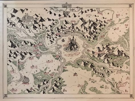 I will create an awesome fantasy map for you #ad , #AD, #awesome#create#map#fantasy Fantasy Cities, Maps Aesthetic, Map Sketch, Fantasy Map Making, Quill And Ink, Dnd World Map, Imaginary Maps, Fantasy World Map, Map Icons