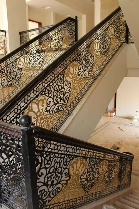 Stairs Grill Design, Stair Decorations, Decorating Stairs, Decoration Stairs, سلالم حلزونية, درابزين السلم, درج السلم, Staircase Design Modern, Staircase Railing Design