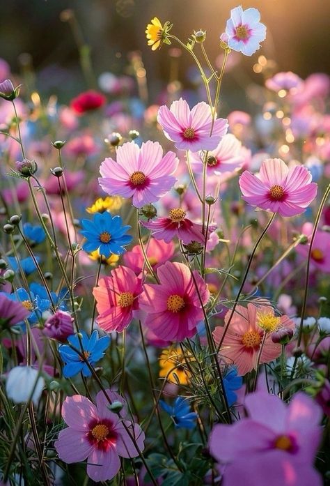 Pics Of Flowers Photography, Cosmos Flowers Garden, Cosmos Flowers, Flowers Photography Wallpaper, Wallpaper Nature Flowers, Pretty Landscapes, Tapeta Pro Iphone, Spring Beauty, Beautiful Flowers Pictures