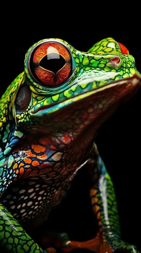 Frog Portrait, Exotic Animals Art, Frog Painting, Colorful Lizards, Regard Animal, Frog Pictures, Frog Drawing, Wild Animals Pictures, Animal Portraits Art