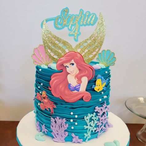 Simply Cakes (@simplycakesmiami) • Instagram photos and videos Cake Disney Princess, Birthday Cake Disney, Little Mermaid Birthday Cake, Mermaid Birthday Cake, Ariel Cake, Little Mermaid Ariel, Little Mermaid Birthday, Ariel The Little Mermaid, Mermaid Birthday