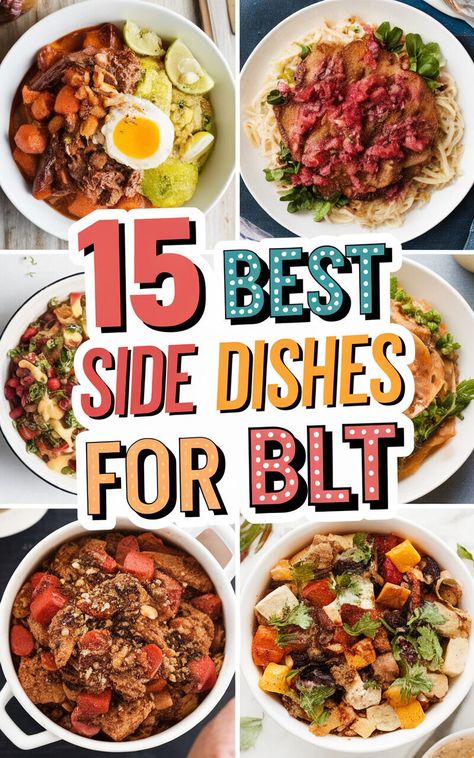 15 Mouthwatering Side Dishes to Serve With Your BLTs! 🥓🥪 #BLT #sidedishes #yum Side For Blt Sandwich, Blt Side Dish Ideas, Blt Dinner, Gourmet Blt, Blt Sandwiches, Classic Blt Sandwich, Dinner Suggestions, Crispy Fries, Blt Sandwich