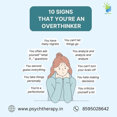 Do you often find yourself caught in a cycle of thoughts? Here are 10 signs that you might be an overthinker. 🧠🔄 www.psychtherapy.in 085950 28642 #mentalhealth #selfcare #paschimvihar #psychtherapy Find Yourself, 5th Grades, Psych, 5th Grade, Self Care, Affirmations, Finding Yourself, Turn Ons, Let It Be