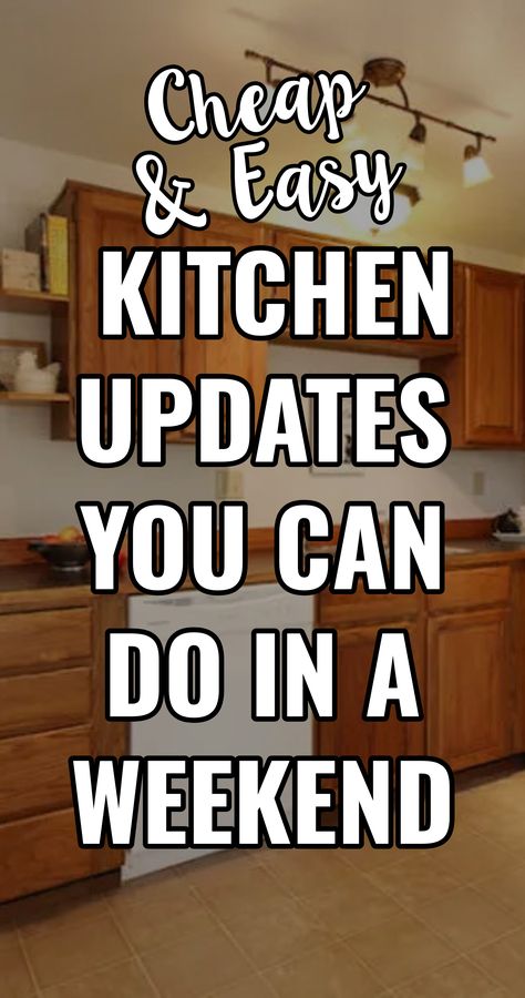 Diy Kitchen Updates, Kitchen Cabinets On A Budget, Small Kitchen Diy, Cheap Renovations, Easy Kitchen Updates, Cheap Remodel, Cheap Kitchen Makeover, Redo Kitchen Cabinets, Small Kitchen Renovations