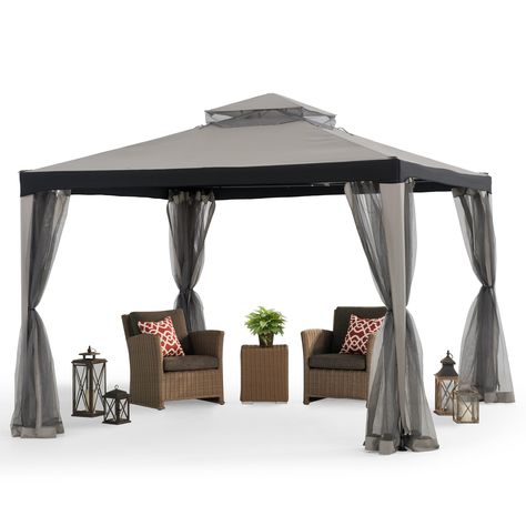 PRICES MAY VARY. 【Durable and Long-lasting Construction】- Constructed with a sturdy steel frame, coupled with a weather resistant fabric canopy, this gazebo is built to withstand the elements, ensuring years of reliable use and enjoyment in your outdoor space. 【Quality Mesh Netting】- Keep mosquitoes and bugs at bay for uninterrupted relaxation. 【Anchoring Kits Included】- Our gazebo includes anchoring kits, ensuring easy and secure fixing to the ground. Enjoy enhanced stability, allowing you to r Backyard Modern, Glamping Resorts, Backyard Gazebo, Fabric Canopy, Patio Backyard, Mesh Netting, Outdoor Backyard, Soft Tops, Backyard Patio