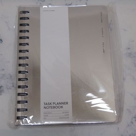 Cloth And Paper Office | Cloth And Paper Task Planner Notebook Silver | Color: Silver | Size: Os Lilly Pulitzer Planner, Aesthetic Planners, Happy Planner Teacher, Cloth And Paper, Kate Spade Planner, Vertical Layout Planner, Task Planner, Weekly Calendar Planner, Office Planners