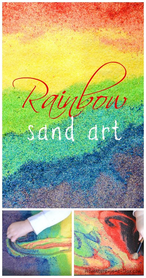 Rainbow Sand Art: Looking for an unusual art project for kids? Try rainbow sand art! It is colourful, fun, and great for sensory play and light tables. Sand Art For Kids, Rainbow Preschool, Sand Art Projects, Kids Gratitude Journal, Gratitude Journal For Kids, Kids Sensory Play, Art Project For Kids, Sand Crafts, Project For Kids