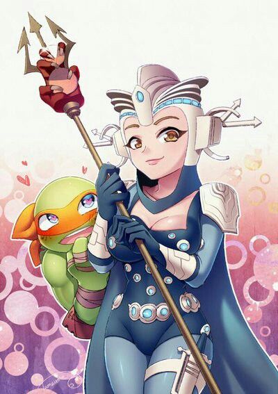 Cutee!!!!! Mikey and renet Renet Tmnt, Tmnt Human, Ninga Turtles, Tmnt Girls, Tmnt Movie, Teenage Mutant Ninja Turtles Art, Ninja Turtles Artwork, Tmnt Artwork, Teenage Ninja