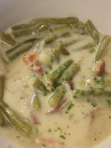 Green Bean Soup Recipe | Allrecipes Green Bean Soup, Green Beans Soup, Creamed Asparagus, Bean Soup Recipe, Dumplings For Soup, Bean Soup Recipes, Soup And Stew, Hungarian Recipes, Green Bean Recipes