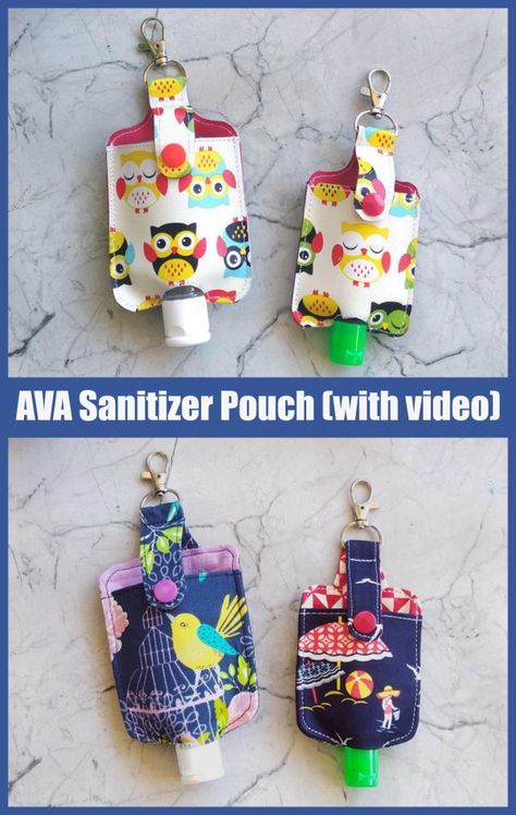 Sewing Videos, Sanitizer Holder, Sewing Machine Projects, Hand Sanitizer Holder, Scrap Busters, Modern Bag, Sew Easy, Diy Holder, Scrap Fabric