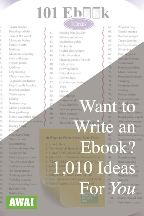 So you're going to write an ebook, but have no idea what to write about. Learn how to find your ideal ebook topic. #awai #ebooks #ebookideas #freelancewriting Book Writing Topic Ideas, Ebook Writing Ideas, Ebook Content Ideas, How To Create Ebook, How To Write An Ebook Step By Step, Ebook Topics Ideas, How To Write An Ebook, E Book Ideas, How To Write A Book For Beginners