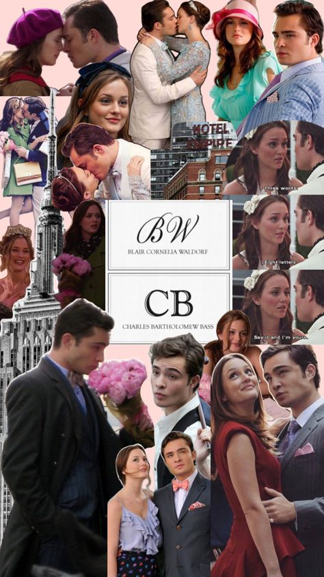 Chuck E Blair, Gossip Girl Wallpaper, Estilo Blair Waldorf, Gossip Girl Blair, Chuck Blair, Chuck And Blair, Tv Show Couples, Drama Tv Shows, Chuck Bass