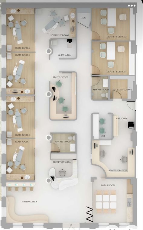 Dentist Office Design Interiors, Medical Office Interior, Dental Design Interior, Medical Clinic Design, Doctor Office Design, Studio Medico, Dentist Office Design, Healthcare Interior Design, Kedokteran Gigi