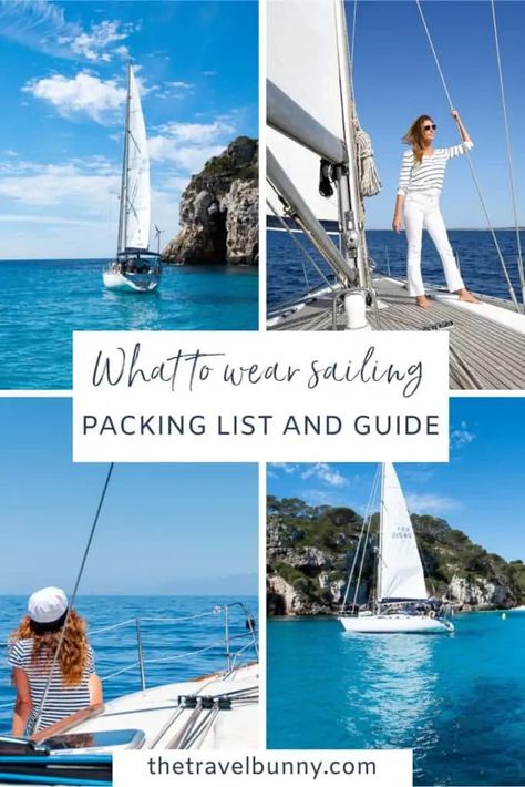 Thinking of a yachting holiday and need to know what to wear sailing? Find out in this essential guide and packing list for your sailing holiday Sailing Packing List, Boat Trip Packing List, Boat Packing List, Bahama Trip, Boating Hacks, Sailing Lifestyle, What To Wear On A Boat, Sailboat Life, Bvi Sailing