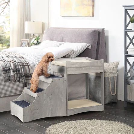 Tucker Murphy Pet™ Alliya Designer Rectangle Furniture Function | Wayfair Pet Bunk Bed, Window Perch, Pet Stairs, Textured Carpet, Pet Steps, Dog Steps, Pet Sofa, Cat Scratch, Hip Dysplasia