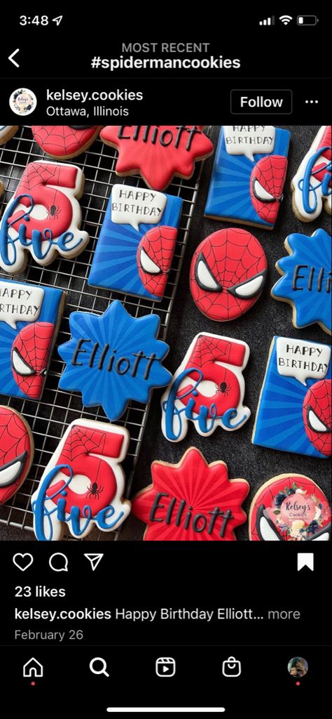 Spider Man Royal Icing Cookies, Spider Man Birthday Cookies, Spiderman Cookies Royal Icing, Spiderman Birthday Cookies, Spider Man Cookies Decorated, Spider-man Cookies, Spiderman Cookies Decorated, Spidey And His Amazing Friends Cookies, Spiderman Sugar Cookies