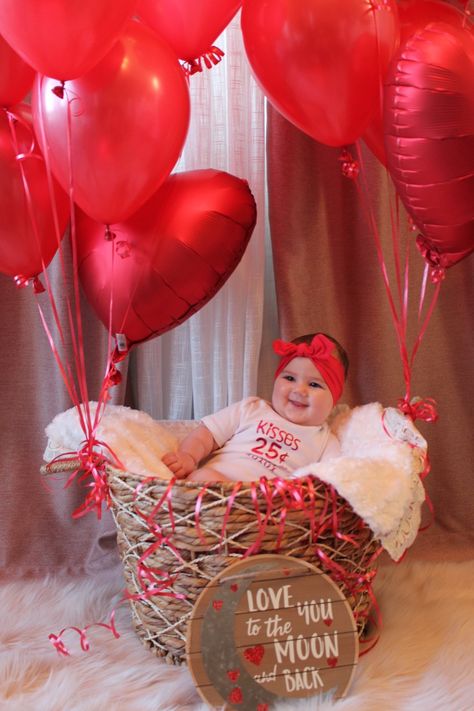 Valentine's Photoshoot, Valentines Baby Photos, Month Milestones, Valentine Backdrop, Valentines Birthday Party, Valentine Mini Session, Valentines Baby, Valentine Photo Shoot, Minnie Mouse Pictures