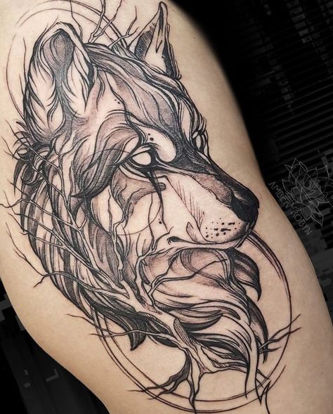 Wolf Tattoo Drawing Sketches, Tight Tattoos, Wolf Face Tattoo, Tattoo Stencils For Men, Lobo Tattoo, Wolf Tattoo Forearm, Anatomical Tattoos, Wolf Tattoos For Women, Geometric Wolf Tattoo