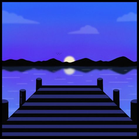 #art #ibispaintx #drawing #draw #cartoon #digitalart #art #dock #sunset #artwork #night #water #purple Dock Illustration, Dock Drawing, Comfort Videos, Dock Art, Sea Drawing, Americana Crafts, Water Drawing, Pong Table, Sunset View