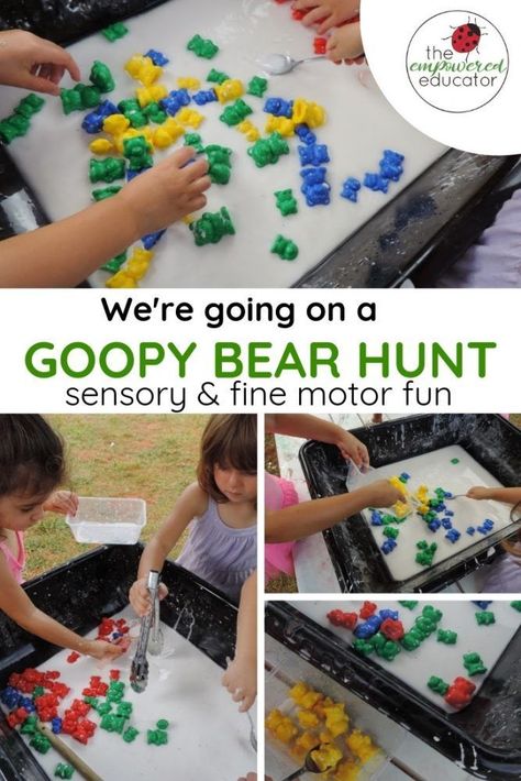 Sensory Play For Toddlers, Sensory Play Toddlers, Going On A Bear Hunt, Toddler Parenting, Preschool Play, Bear Hunt, Family Day Care, Fine Motor Activities For Kids, Sensory Activities Toddlers