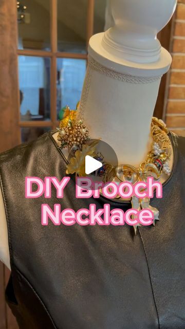 Bengela Holmes | Be sure to watch until the end!  Sharing again for all my new friends.  You definitely want to make one of these.  So easy and packs a... | Instagram Brooch Necklace Diy, Crafts With Brooches, Brooch Styling Ideas, Watch Jewelry Ideas, Purse Jewelry Diy Ideas, Styling Brooches, Brooch Display, Thrifting Tips, Chunky Silver Jewellery