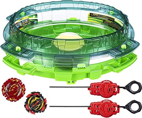 Amazon.com: BEYBLADE Burst QuadDrive Interstellar Drop Battle Set, Set Stadium, 2 Battling Tops and 2 Launchers, Toys for 8 Year Old Boys & Girls & Up : Toys & Games Beyblade Stadium, Battle Tops, Kids Toys For Boys, Let It Rip, Battle Games, Stem Toys, Top Game, The Clash, Beyblade Burst