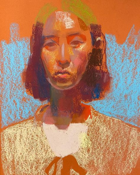 Soft Pastel Drawing, Soft Pastels Drawing, Soft Pastel Art, Design Sketchbook, Pastel Portraits, Painting Photography, Oil Pastel Art, Illustrator Illustration, Toned Paper