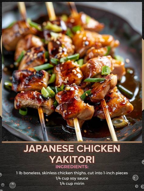 Heavenly Recipes Hub | Japanese Chicken Yakitori | Facebook Heavenly Recipes, Japanese Chicken, Food Hub, Boneless Skinless Chicken Thighs, Skinless Chicken Thighs, Boneless Skinless Chicken, Chicken Thighs, Soy Sauce, Sauce