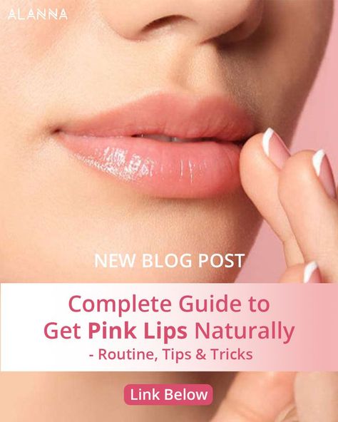 How to get pink lips Lip Balm For Pink Lips, Get Natural Pink Lips, Lip Allergy, For Pink Lips, Pink Lips Cream, Get Pink Lips, Lip Health, Natural Pink Lips, Lip Care Tips