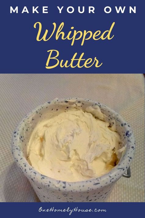 How To Whip Butter, Diy Spreadable Butter, Homemade Spreadable Butter, Whipped Butter For Bread, Homemade Whipped Butter, Spreadable Butter Recipe, Whipped Butter Recipe, Spreadable Butter, Butter At Home