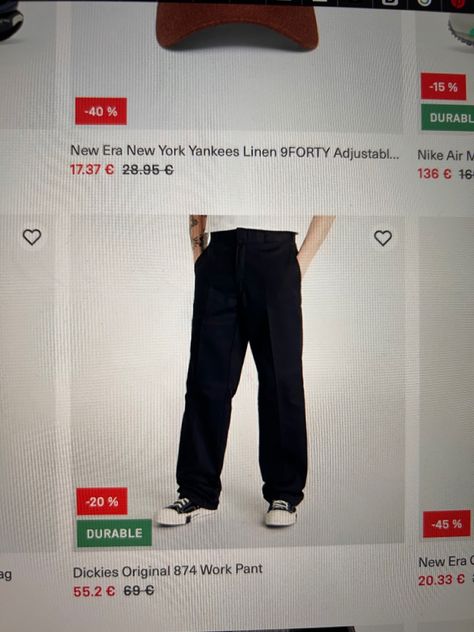 874 Work Pant, Work Pants, New York Yankees, New Era, Nike Air, The Originals, Pants, Trousers