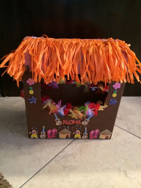 This is my daughter's Tiki hut valentine's box for school this year! Beach Theme Valentines Boxes, Valentines Box Ideas, Valentine Boxes For School, Boxes Ideas, Valentines Box, Grad Ideas, Valentine Day Boxes, Tiki Hut, Valentines Ideas