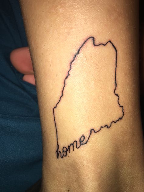 207 Tattoo Maine, State Of Maine Tattoo Ideas, Maine Tattoo Ideas, Maine Tattoo, New Ear Piercing, Inner Arm Tattoo, Tattoos To Cover Scars, Galaxy Tattoo, Strength Tattoo