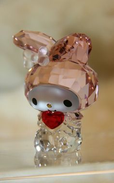 Swarovski Hello Kitty, Swarovski Crystal Figurines, Hello Kitty Rooms, Pink Hello Kitty, Hello Kitty Iphone Wallpaper, Crystal Figurines, Hello Kitty Pictures, Hello Kitty Items, Glass Figurines