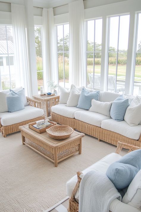 15 Tips for Creating a Coastal Living Room Oasis – Everyday Inspo Coastal Couches, Coastal Boho Living Room, Contemporary Coastal Living Room, Coastal Casual Living Room, Coastal Rooms, Natural Living Room Decor, Room Oasis, Living Room Decor On A Budget, Coastal Room