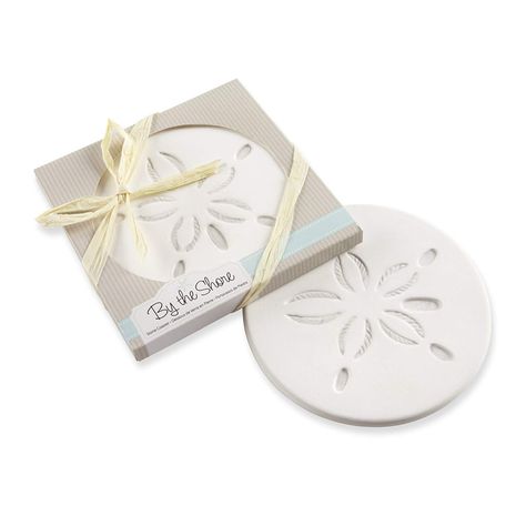 PRICES MAY VARY. PRETTY & PRACTICAL - Our sand dollar drink coaster is perfect for keeping tabletops free of water stains and spills and decorating at the same time! PRETTY & PRACTICAL - Our sand dollar drink coaster is perfect for keeping tabletops free of water stains and spills and decorating at the same time! GIFT PRESENTATION -includes showcase gift box with subtle light-gray and dark-gray stripes, an aqua-blue accent and a natural raffia ribbon and bow. MEASUREMENTS - Sand dollar drink coa Nautical Wedding Favors, Cool Coasters, Bar Coasters, Beach Wedding Inspiration, Beach Wedding Favors, Beach Theme Wedding, Nautical Wedding, Stone Coasters, Sand Dollar